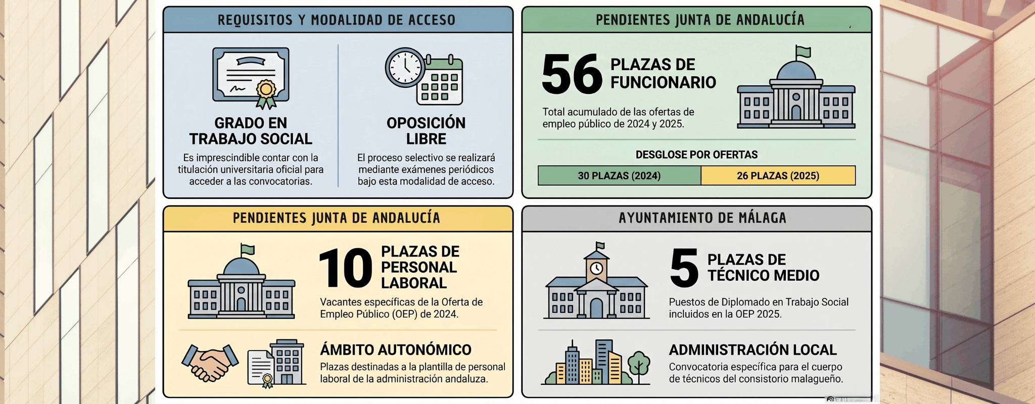 Convocatorias pendientes de Trabajo Social de la Junta de Andalucía