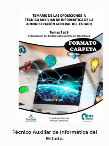Temario del bloque jurídico de Técnico Auxiliar de Informática del Estado